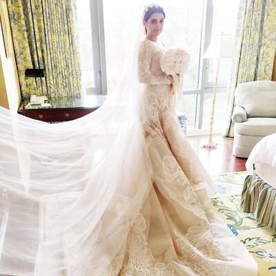 For her 2016 wedding to Bobby Dejban, influencer and laChambre founder Sahar Sanjar wore a buttermilk gown by Elie Saab. Photo: Sahar Sanjar