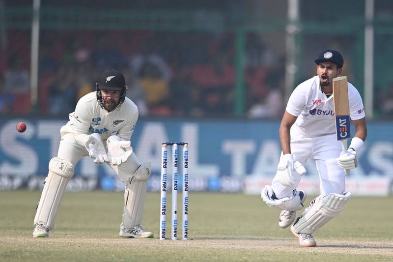 India batsman Shreyas Iyer struck 65 runs off 125 balls. AFP