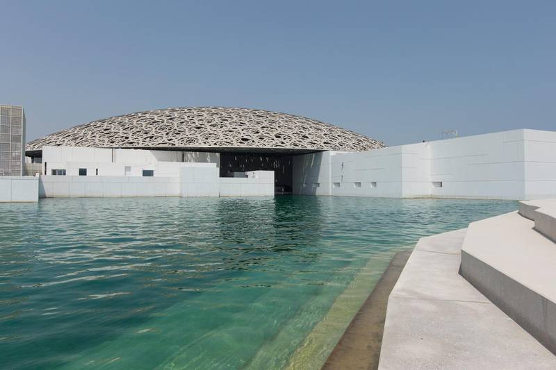 The Louvre Abu Dhabi construction site on Saadiyat Island. Christopher Pike / The National