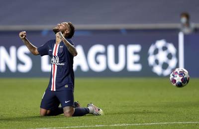 Neymar after the final whistle. EPA
