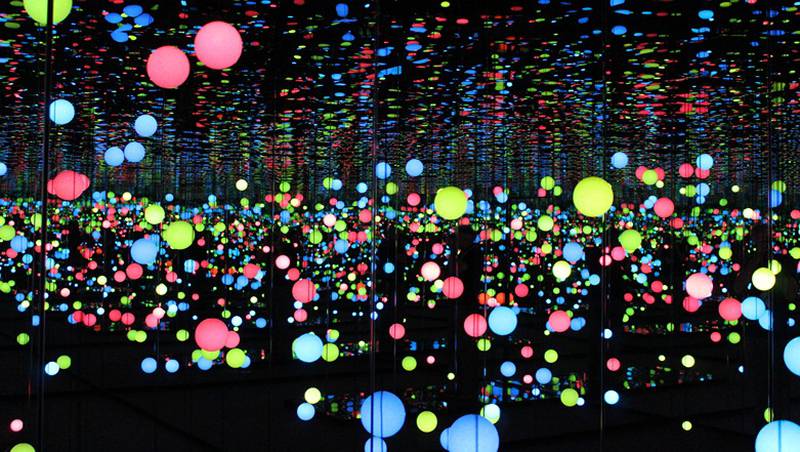 The Brilliance of the Souls installation by Yayoi Kusama. Photo: AlUla Moments