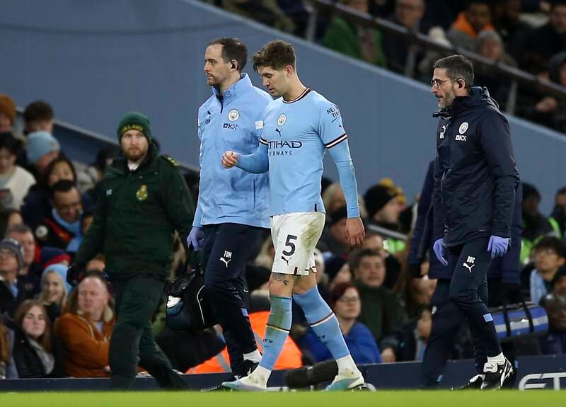 John Stones - 5. Spent most of the first half being dragged to the right to cover for Rico Lewis. Was challenged by Trossard on a number of occasions in the first period, before suffering a hamstring injury on the stroke of half time. EPA