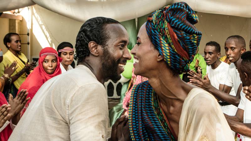 A scene from The Gravedigger's Wife, directed by Khadar Ayderus Ahmed and starring Omar Abdi and Yasmin Warsame. All photos: Arab American National Museum