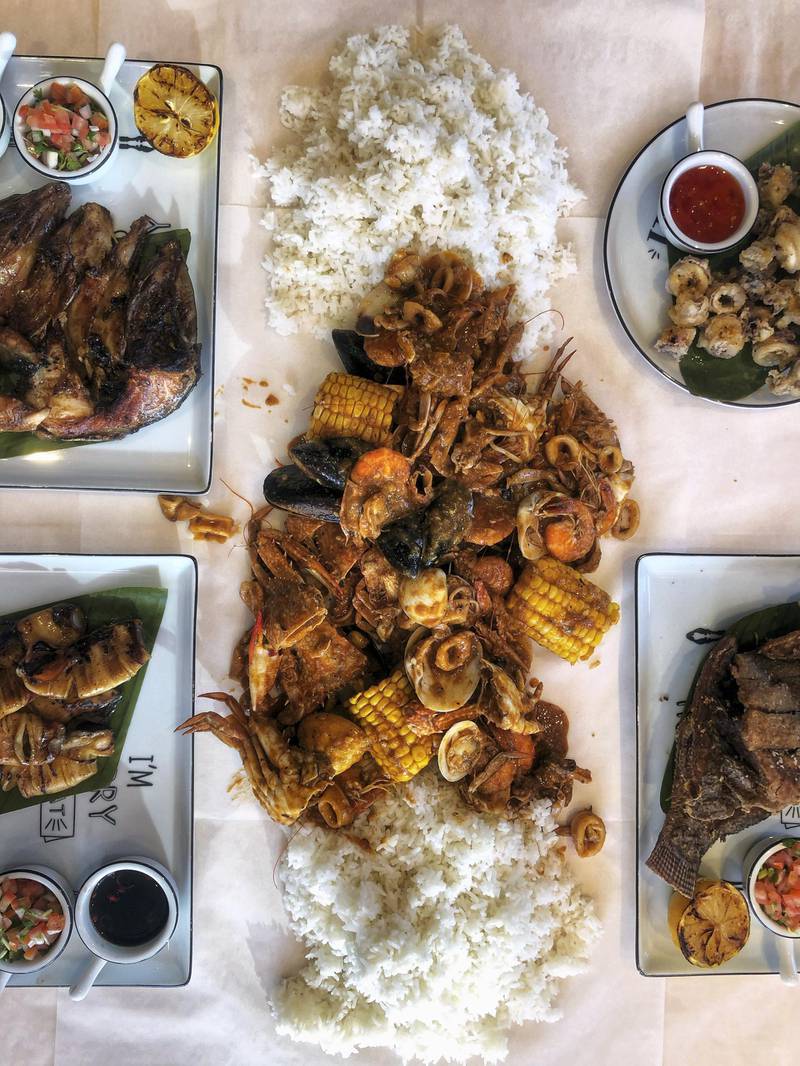 Boodle fight menu at Zabeel House Mini 