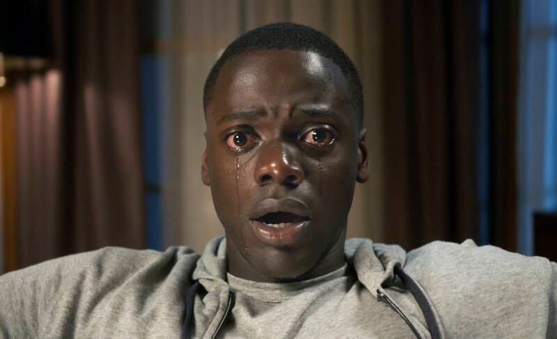 This image released by Universal Pictures shows Daniel Kaluuya in a scene from, "Get Out." The film was nominated for an Oscar for best picture on Tuesday, Jan. 23, 2018. The 90th Oscars will air live on ABC on Sunday, March 4. (Universal Pictures via AP)
