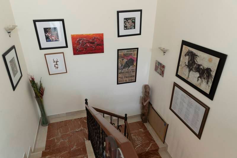 The stairway inside Harry Tregoning's home in Jumeirah.
