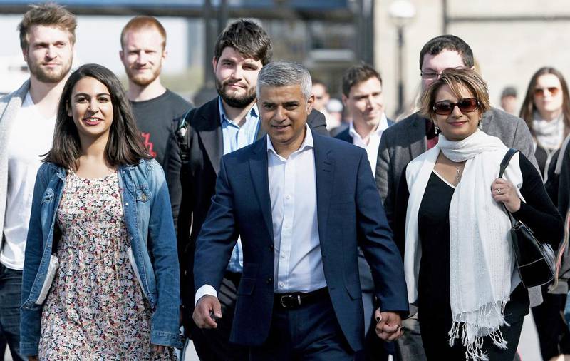 Sadiq Khan became the first Muslim mayor of London when he was first elected to office in 2016. Getty Images