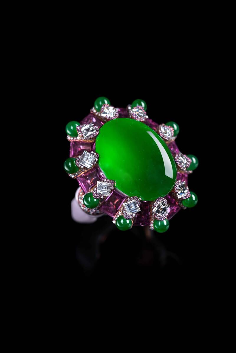 Hong Kong’s master jeweller Wallace Chan often works with jade, including for his Echoes of the Universe ring. Photo: Wallace Chan