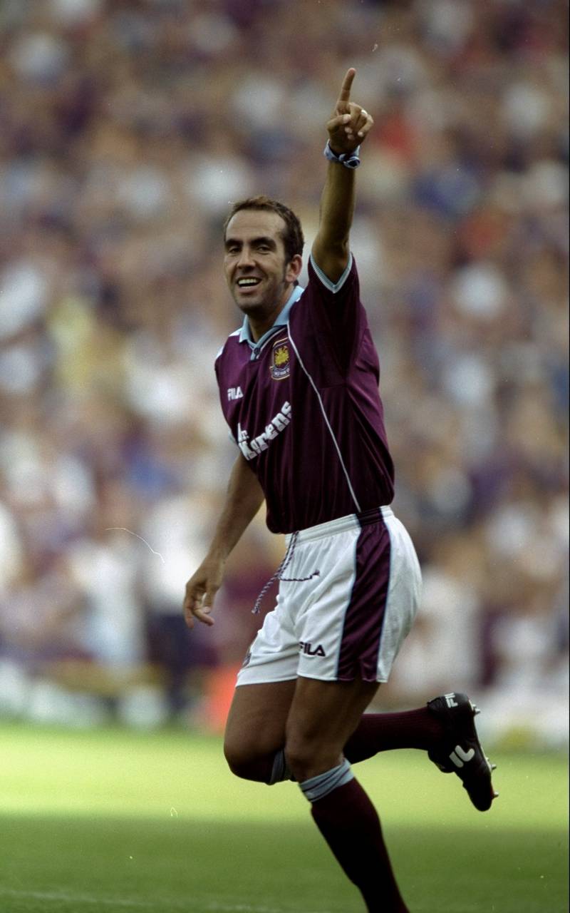 West Ham United - Paolo Di Canio 1999/2000) 16 goals in 30 games. Allsport