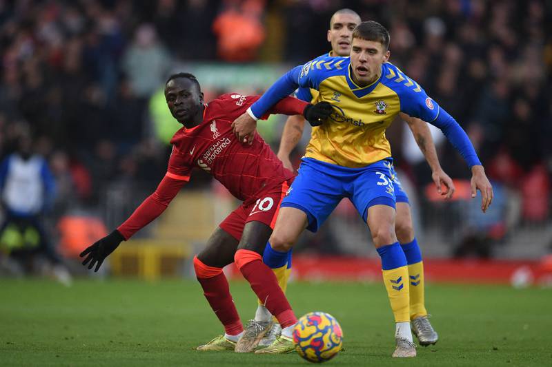 Jan Bednarek - 2: The Pole struggled with the pace and movement of the front three. He was given a yellow card for a studs-up challenge on Mane and made way for Redmond at half-time. AFP