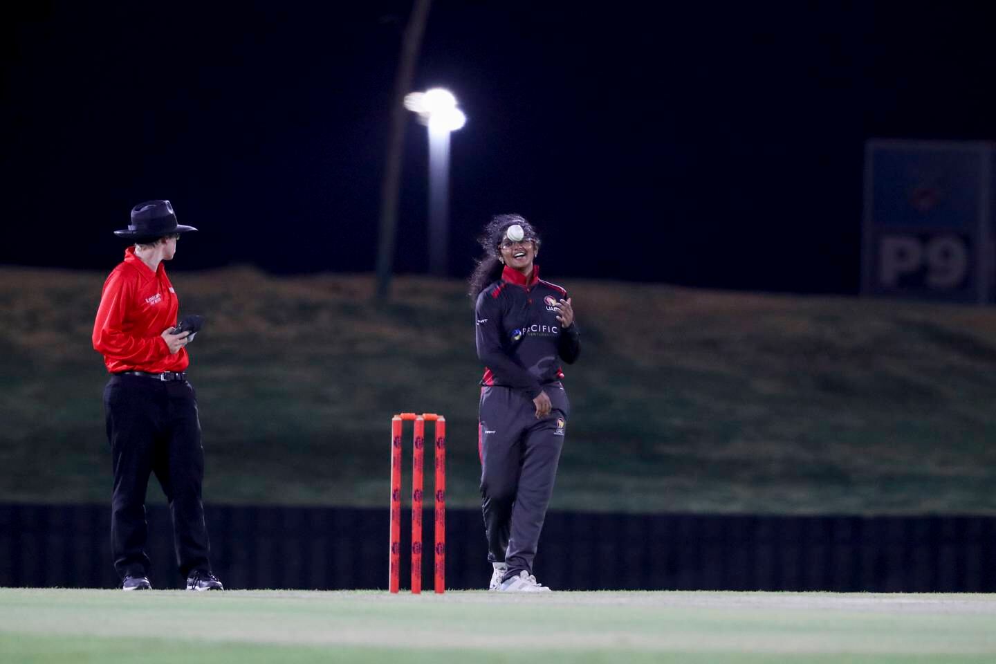UAE bowler Vaishnave Mahesh in action. Khushnum Bhandari / The National