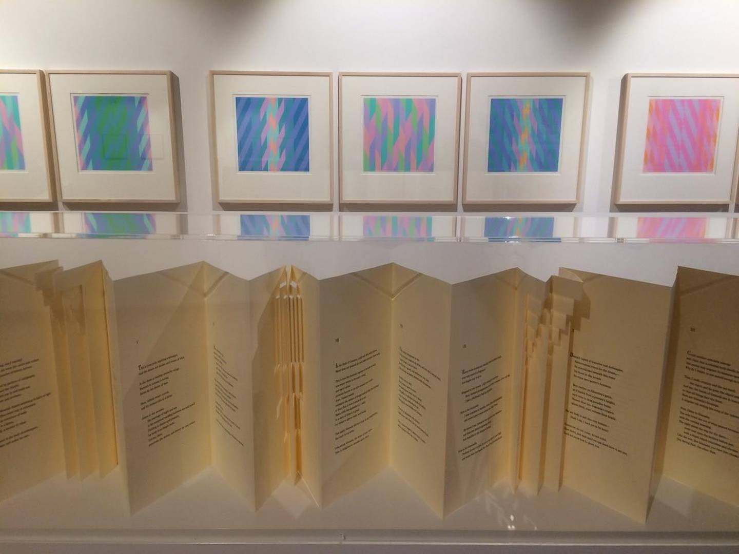Kamal Boullata's artists' book, ‘Granada’ (1996) recreates details of the Andalusian city’s palace. Courtesy of Jesus College, Cambridge