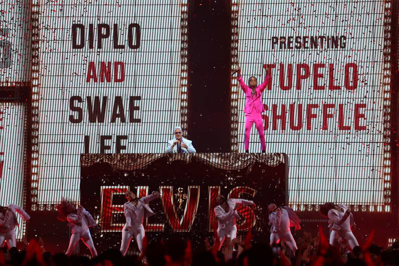 Diplo and Swae Lee perform. Reuters