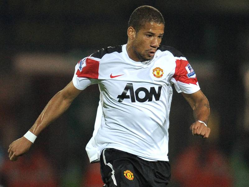 Manchester United's Portugese midfielder Bebe controls the ball during the Carling cup football match against Scunthorpe United at Glanford Park in Scunthprpe, England on September 22, 2010. AFP PHOTO/ANDREW YATES. FOR  EDITORIAL USE Additional licence required for any commercial/promotional use or use on TV or internet (except identical online version of newspaper) of Premier League/Football League photos. Tel DManchataCo +44 207 2981656. Do not alter/modify photo (Photo by ANDREW YATES / AFP)