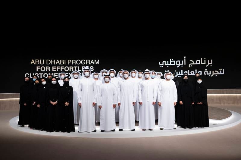 Sheikh Khaled bin Mohamed launched the Abu Dhabi Programme for Effortless Customer Experience on Tuesday. Image: Ministry of Presidential Affairs 
---