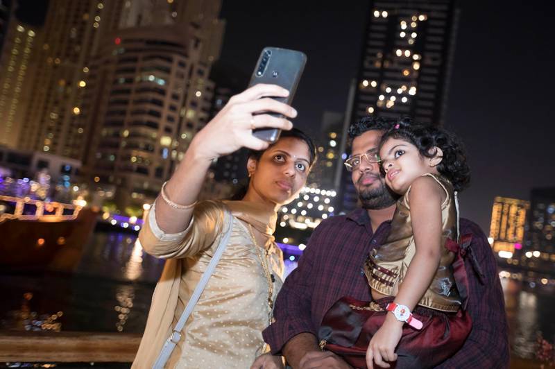 Dubai, United Arab Emirates - Winners enjoying the night at the gathering of of Abu Dhabi Big Ticket winners at Alexandra Dhow Cruise, Dubai Marina.  Leslie Pableo for The National for Sarwat Nasir's story