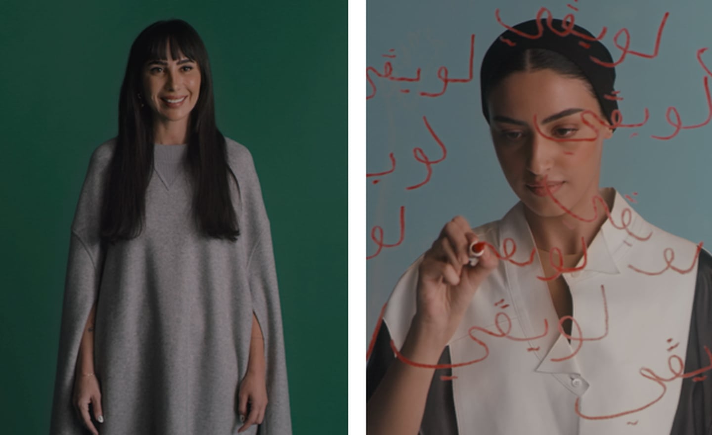 Dana Hourani and Yara Alnamlah appear in the new video for Loewe. Courtesy Loewe