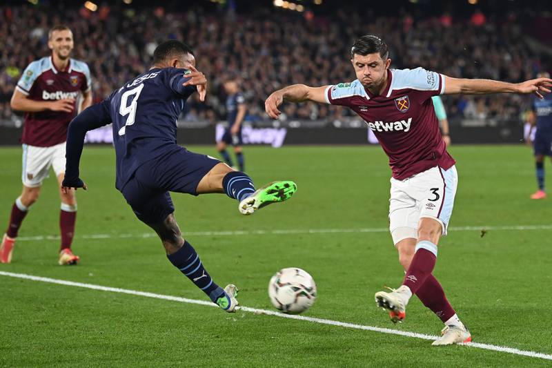 Aaron Cresswell: 7 - The left-back was both defensively sound and a good attacking outlet. He kept Mahrez quiet on his flank and managed to make headway to put in a few dangerous crosses. AFP