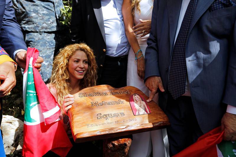 To mark the occasion, a small patch of the reserve was named "Shakira Mubarak" - after one of the singer's family names, Tannourine's mayor Bahaa Harb said. Photo /  Reuters