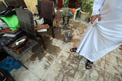 Dubai, United Arab Emirates - Reporter: Nick Webster: The damage to Taleb Hashim's villa on Street 4A. Flooding in Rashidiya area of Dubai. Monday, January 13th, 2020. Rashidiya, Dubai. Chris Whiteoak / The National