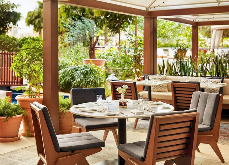 Outdoor seating at Alba Terrace. Photo: Restaurant Month Abu Dhabi