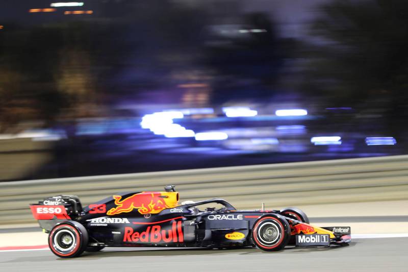 GRID FOR BAHRAIN GP: 1)  Max Verstappen (Red Bull). PA