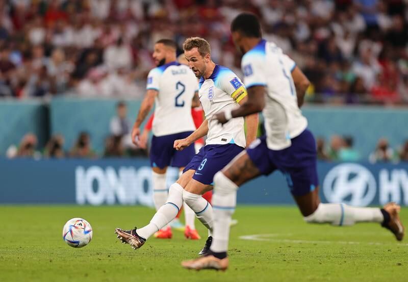 England skipper Harry Kane in action against Wales. EPA