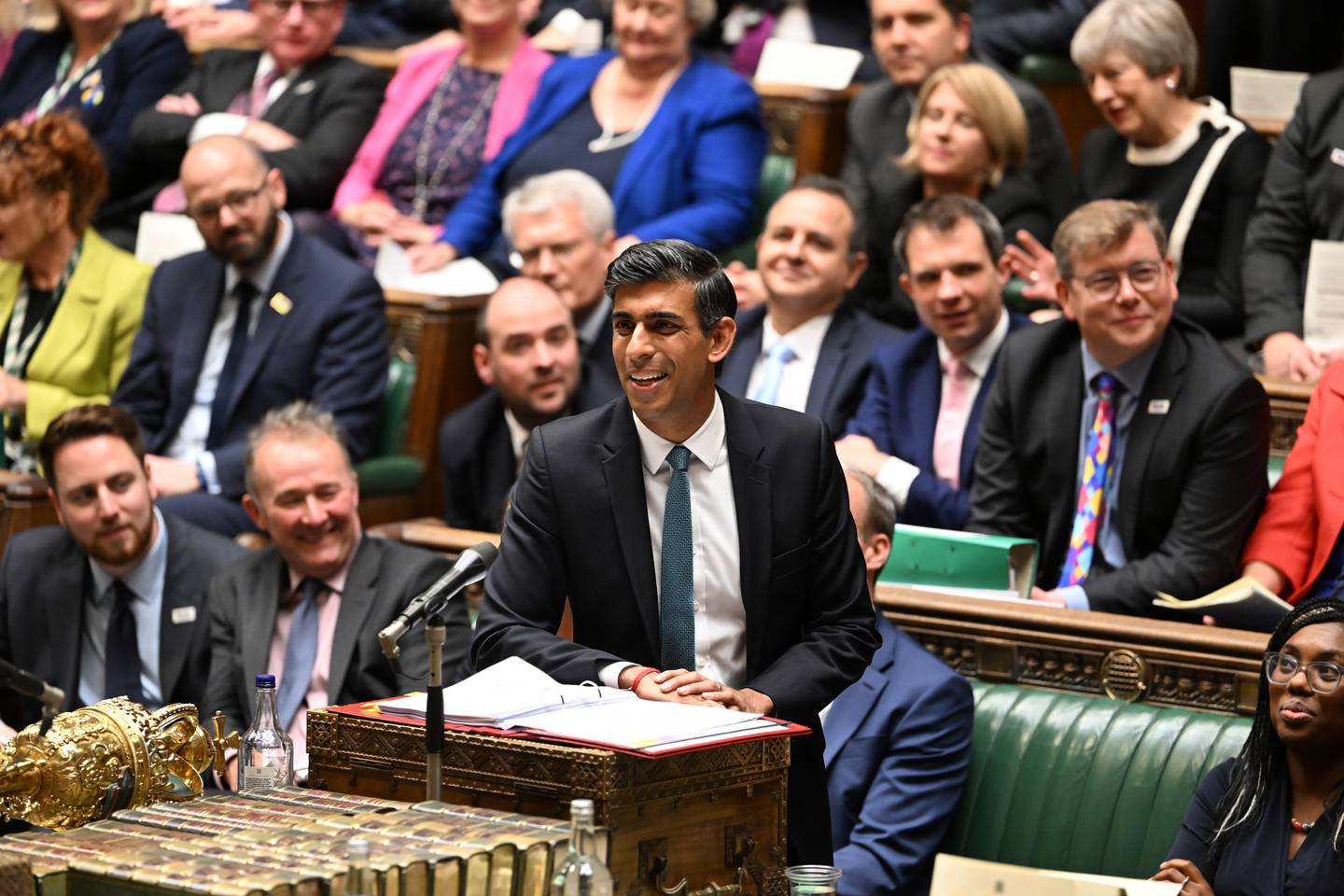 Prime Minister Rishi Sunak during his first Prime Minister's Questions in the House of Commons, London. PA
