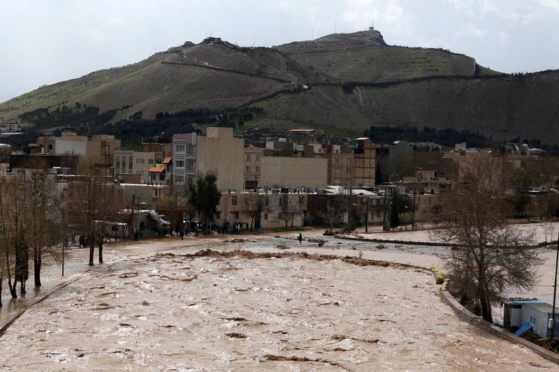 Flooding in the city of Khorramabad, Lorestan Province, western Iran.  EPA