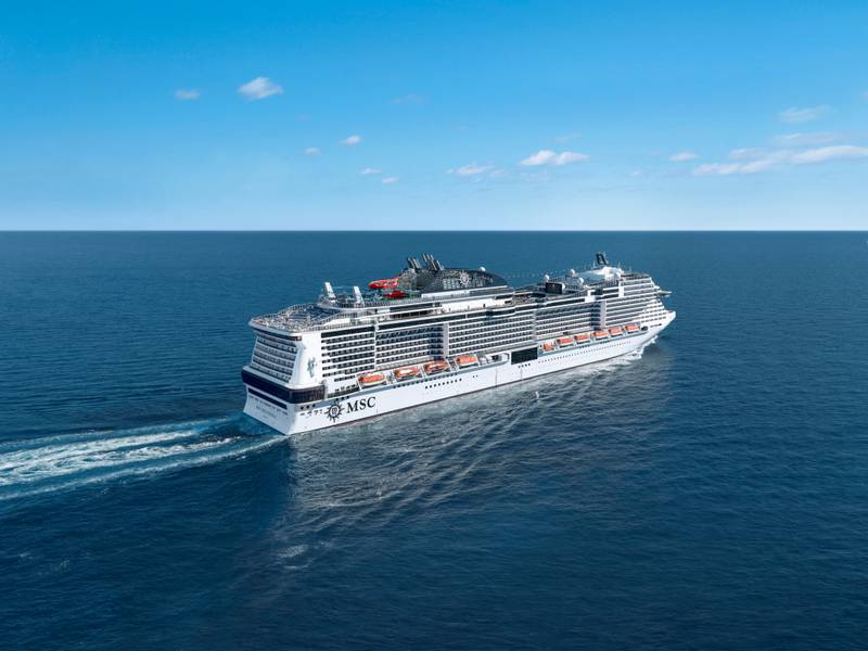 The 'MSC Bellissima' super cruise ship will carry passengers on Red Sea voyages.