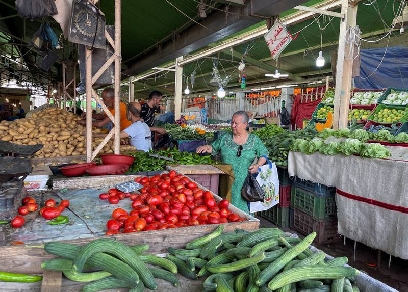 Vegetables for sale in Sidi Bahri market in Tunis. Reuters
