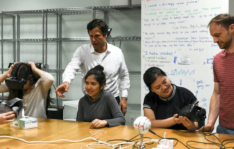 Abu Dhabi, United Arab Emirates - Anthony Geffen, film producer teaching a course at New York University, Saadiyat. Khushnum Bhandari for The National