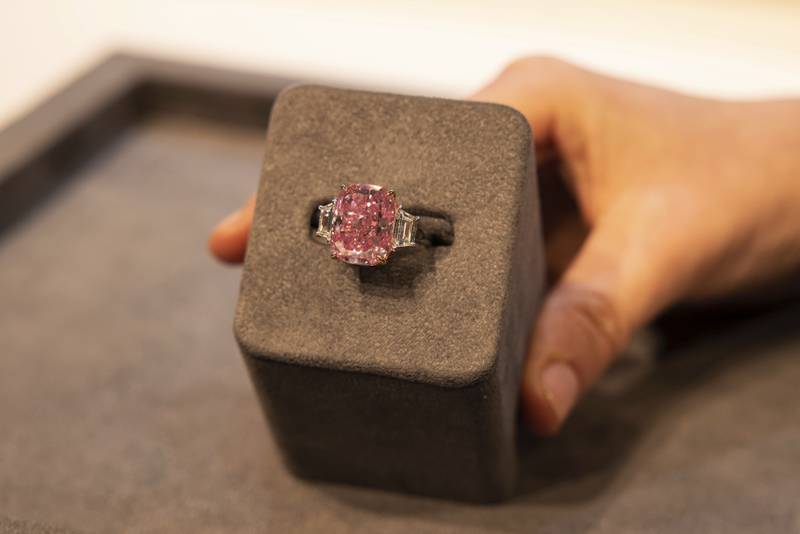 The diamond, named The Eternal Pink, will be featured in Sotheby's Magnificent Jewels auction on June 8 and is expected to achieve in excess of $35 million. AP