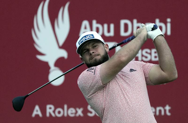 Tyrrell Hatton started his Abu Dhabi HSBC Championship title defence with a bogey-free 6-under par at Yas Links on Thursday. AP