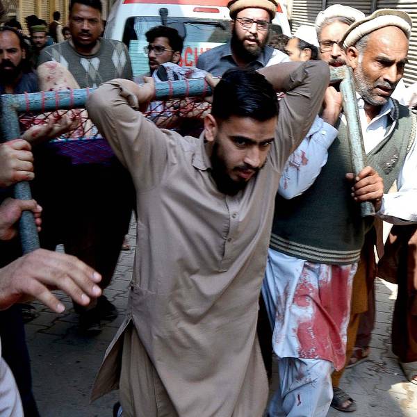 At least 56 people killed in suicide attack on mosque in Pakistan