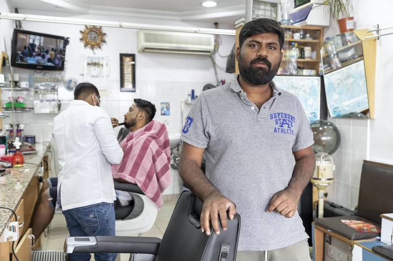 DUBAI, UNITED ARAB EMIRATES. 24 APRIL 2018. Seril Shihab comments about the social media posts showing a model posing in Satwa from his father’s barbershop in Satwa. (Photo: Antonie Robertson/The National) Journalist: Anna Zacharias. Section: National.