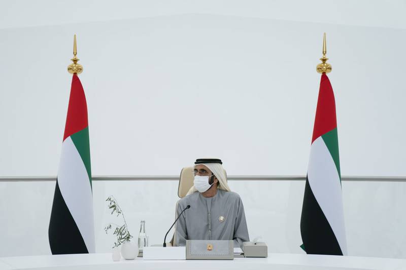 Sheikh Mohammed bin Rashid, Prime Minister of the UAE and Ruler of Dubai, chairs the first meeting of 2022 of the Council of Ministers. All photos: Dubai Media Office