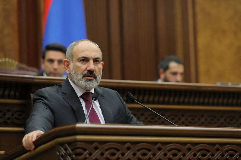 Armenian Prime Minister Nikol Pashinyan addresses Parliament in Yerevan. AFP