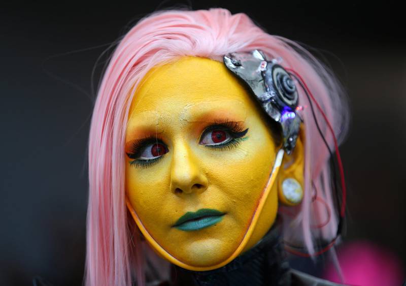 An attendee named Miss Mayhem arrives at Comic Con International in San Diego. Mike Blake / Reuters