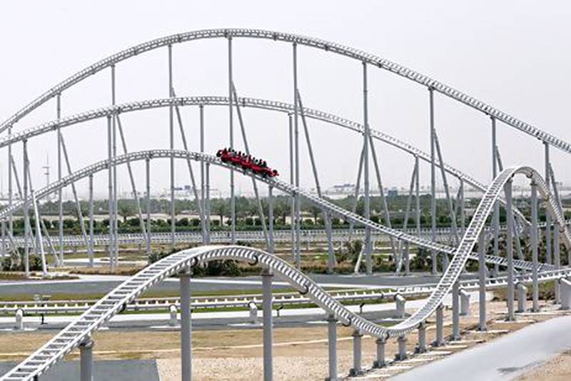 The fastest roller coaster in the world at Ferrari World in Abu Dhabi, 2012. Christopher Pike / The National
