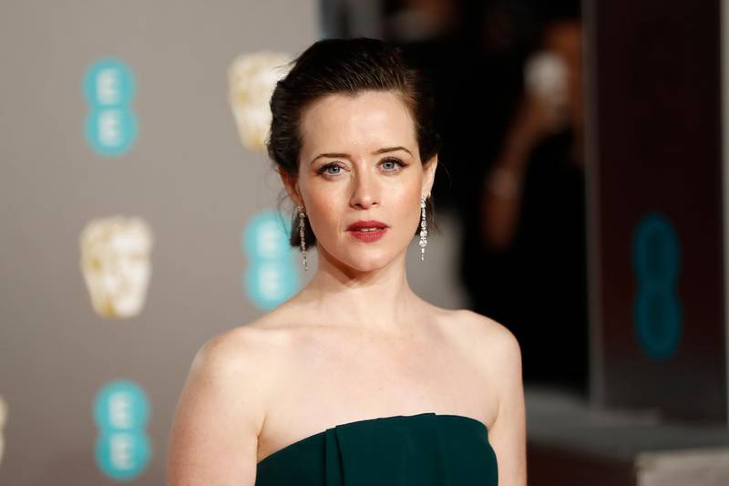 British actress Claire Foy poses on the red carpet upon arrival at the BAFTA British Academy Film Awards at the Royal Albert Hall in London on February 10, 2019. (Photo by Tolga AKMEN / AFP)