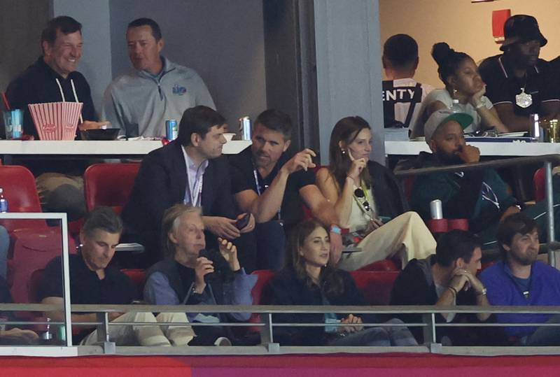 Paul McCartney and his wife Nancy were also at the game. AFP