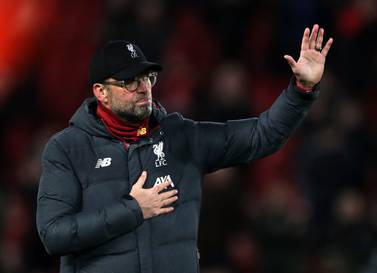 Liverpool manager Jurgen Klopp admitted he cried watching footage of NHS staff singing 'You'll Never Walk Alone' amid the coronavirus pandemic. PA
