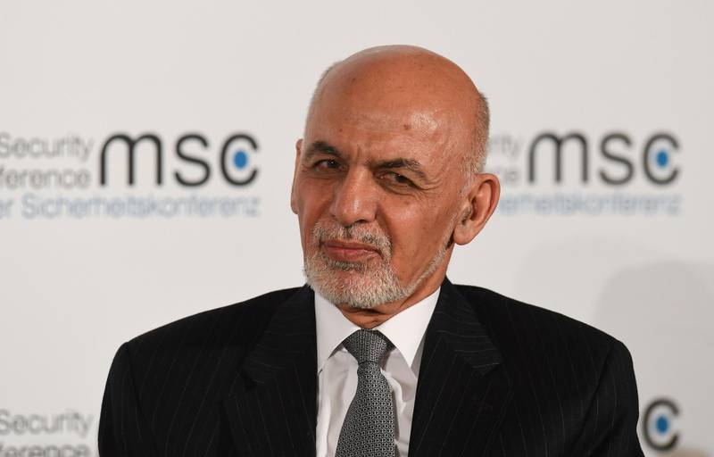 President of Afghanistan Ashraf Ghani takes part in a panel discussion during the 56th Munich Security Conference (MSC) in Munich, southern Germany.  AFP