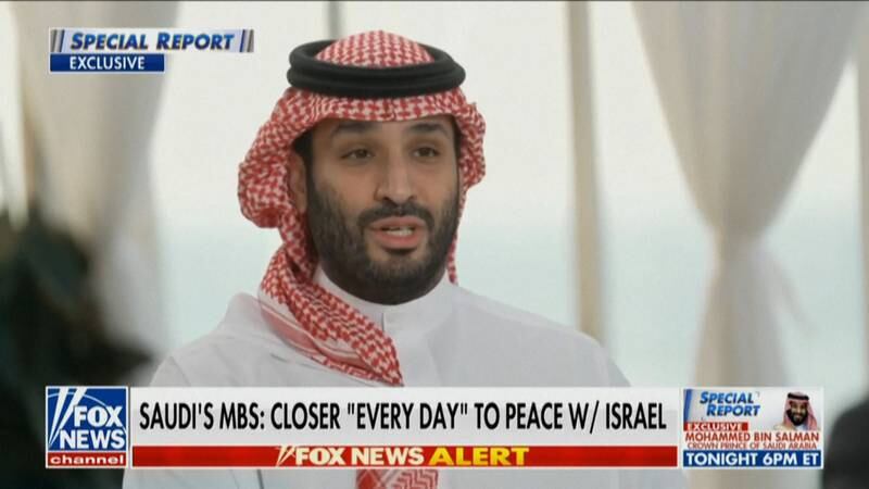 Saudi Crown Prince Mohammed bin Salman during his interview with Fox News