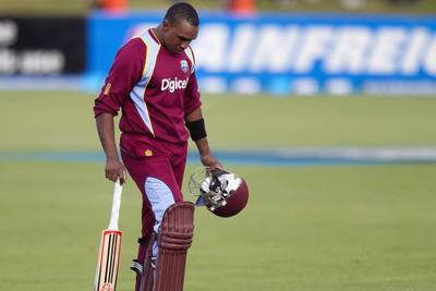 Dwayne Bravo shown during a one-day match against New Zealand in January 2014. Marty Melville / AFP 