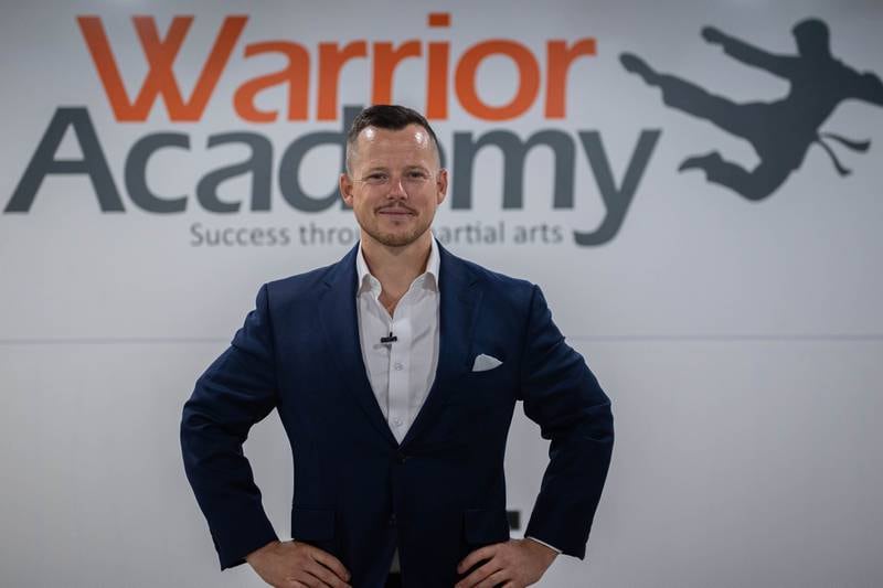 Sebastian Bates, founder of the Warrior Academy, which has opened a dojo in Abu Dhabi. The National