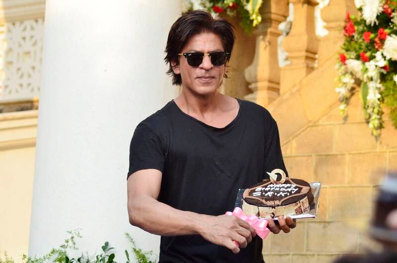 A handout photo of Shah Rukh Khan celebrating his birthday at Mannat with media and fans (Courtesy: Red Chillies Entertainments)