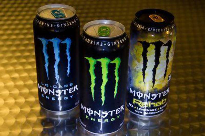 With around 33.81mg of caffeine per 100ml, Monster Energy is slightly stronger than its rival Red Bull, at 32 mg per 100 ml. Karen Bleier / AFP