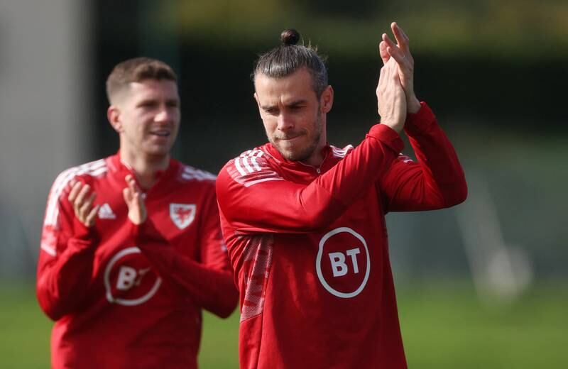 Wales' Gareth Bale during training. Action Images